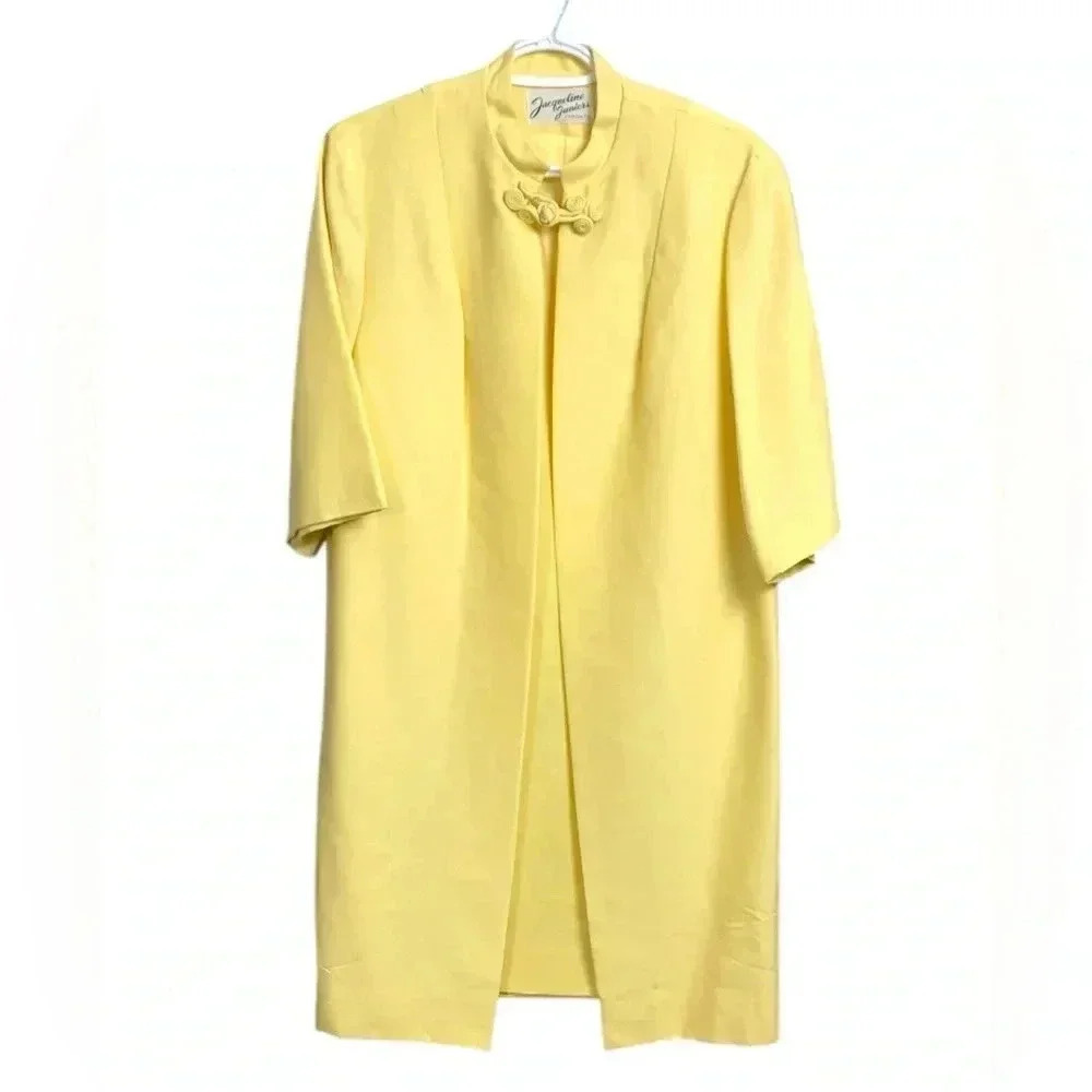 Vintage Jacquline Juniors  Fully Lined Yellow Summer Duster - Picture 3 of 8
